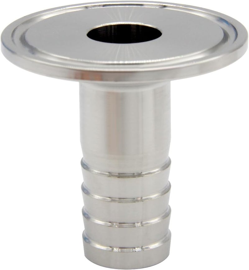 Fitvell Sanitary Fitting 1.5" Tri Clamp to 1.5" Hose Barb Fitting 304 Stainless Steel Sanitary Hose Pipe Adapter Connector (pack of 2) - Image 4